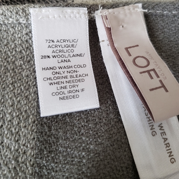 Loft | Striped Poncho with Fringe - Picture 6 of 14